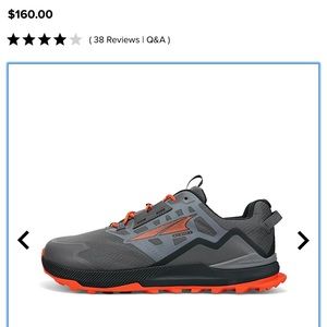 M Altra Lone Peak gray/orange size 8 (New with box)